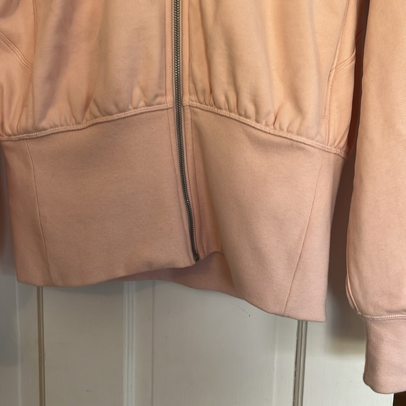 Lululemon Hugged-Waist Cotton Zip Hoodie Pink Mist - Picture 8 of 11